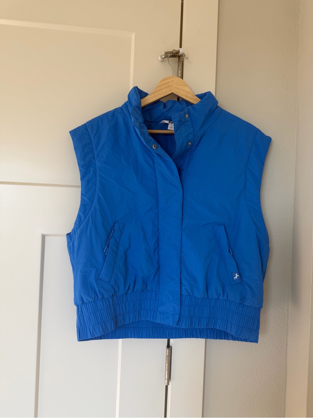 JoyLab Electric Blue Oversized Puffer Vest